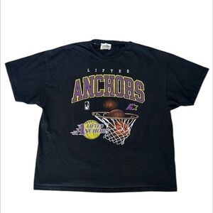 Lifted Anchors Black Graphic Tee basketball size 2XL